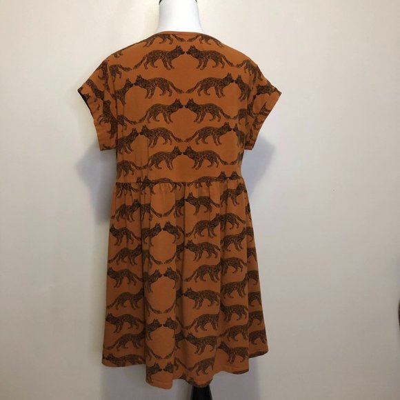 ASOS Coyote Black & Orange Smock Dress (0) - Picture 2 of 4